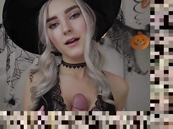Cute Horny Witch Gets Facial And Swallows Cum - Eva Elfie