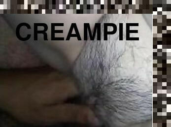creampied thick white girls pussy