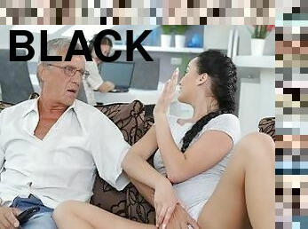 DADDY4K Brunette satisfies her sexual needs using fuckstick of BFs dad