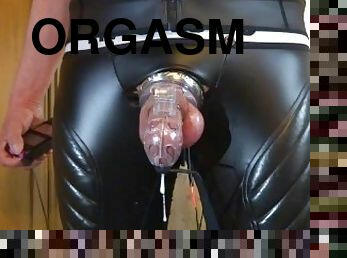 Electro cum milking in chastity