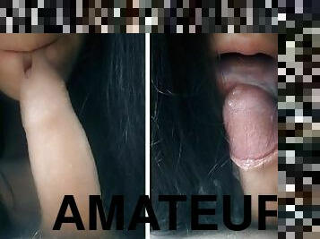 amatir, blowjob-seks-dengan-mengisap-penis, cumshot-keluarnya-sperma, buatan-rumah, menelan, sudut-pandang, berhubungan-dengan-wajah, sperma, berambut-cokelat, penis