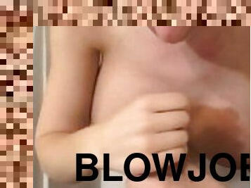 Blowjob with huge facial cumshot