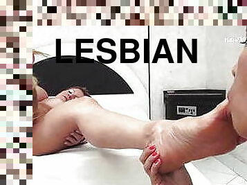 lesbian, aýak, fetiş