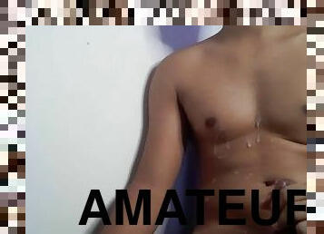 amateur, homoseksual, merangsang-dengan-tangan, brazil, muda18, kolej, solo, gay