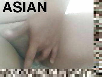 asiatisk, pussy, eldre, fingret, filipinsk