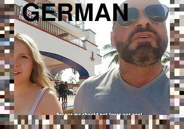 MILK TITS TEEN PICK UP - german agent meet teen in holiday and fuck her on the beach
