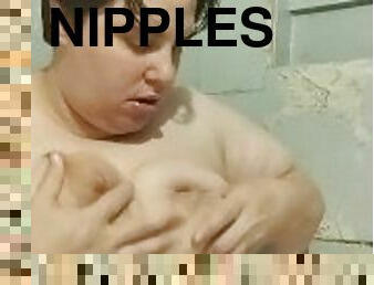 Sucking on my nipples