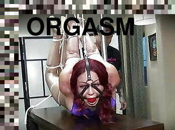 orgasm, strumpbyxor, milf, hardcore, bdsm, rödhårig, bunden, bondage