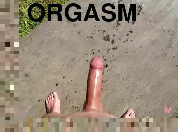 Hands Free Orgasm And Cum Standing With Fleshlight