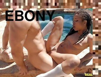 Interracial Punishing The Ebony Pool Hopper