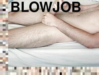 FIt guy masturbates craving for a blowjob. Wanna satisfy him?