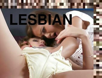 venäläinen, laiha, lesbo-lesbian, sormettaminen, pikkurintainen