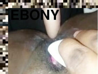 Creaming ebony pussy