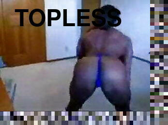 webcam, topløs