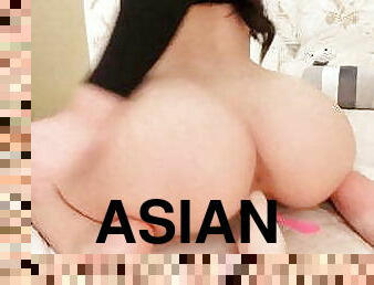 Sexy Asian girl with big tits riding my dick, perfect body