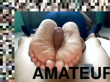 Stinky feet footjob anahi