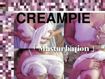 Sexy girl masturbation & creampied with beautiful big boobs girl - viza showgirl
