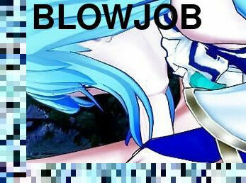 Aqua Konasuba BLOWJOB and DOGGY in cave (3d Hentai)