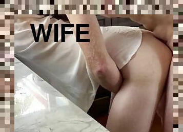 isteri, amatir, sayang, penis-besar, jenis-pornografi-milf, creampie-ejakulasi-di-dalam-vagina-atau-anus-dan-keluarnya-tetesan-sperma, dapur, sperma, penis