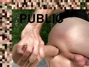 extrem, gigantisk, masturbation, utomhus, pissande, publik, kvinnligt-sprut, amatör, anal, cumshot