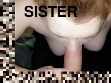 sending my stepsisters cuck boyfriend Snapchats of me Fucking her face POV redhead pawg stepsister