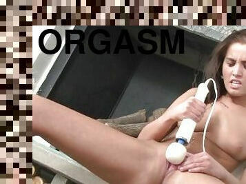 masturbación, orgasmo, coño-pussy, squirting, babes, juguete, impresionante, morena, tetitas