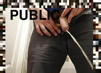 Public Toilet pee, front view