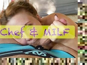 Thirsty MILF worships cock and gets silly with the facial!