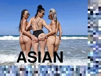 एशियाई, सार्वजनिक, लेस्बियन, मिल्फ़, पॉर्न-स्टार, जापानी, समुद्र-तट-में, गोरे, बुत, बिकिनी