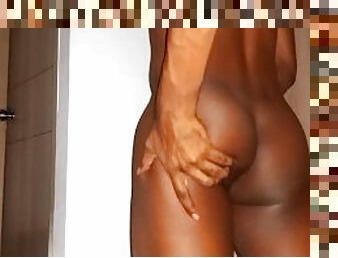 Naked Black Guy/Guy with perfect bubble butt /guy show booty, black guy booty/SLO-MO BIG BOOTY