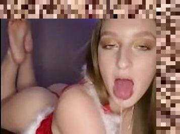 Merry Christmas! Tongue, ass and feet