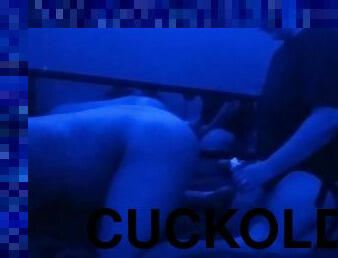 Pegging a stranger cuckold