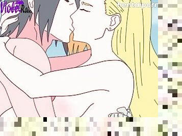 Ino kisses Sasuke while he shoves his cock in her pussy - Naruto uncensored hentai