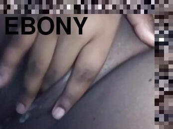 Ebony BBW Plays w/ Her Pretty Pussy