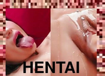 extremo, corrida-interna, facial, corrida, follando-fucking, bukkake, hentai, máquinas, vagina