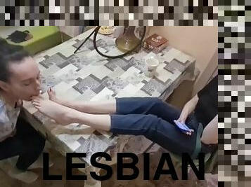First lesbian foot worship for young mistress Nika 18 y.o. (TRAILER)