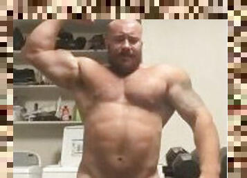 Thick Musclebear Shows Off Hung Veiny Cock OnlyfansBeefBeast Beefy Bodybuilder Flexes With Big Dick