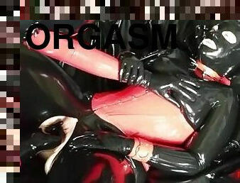 Multiple orgasms for latex curvy girl #3