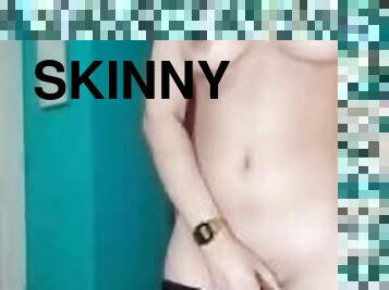 skinny rich girl shows on cam how she masturbates
