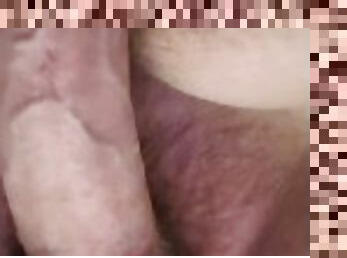 muschi, dilettant, babe, immens-glied, erotisch-mutti, mamma, creampie, paar, gesichtspunkt, beule