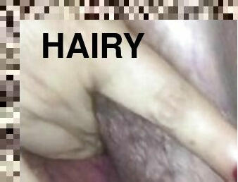 hårig, masturbation, fitta-pussy, amatör, latinska, creampie, ensam, vått, saftig