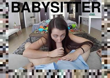 Randy Brunette Babysitter Wishes To Feel Sexual Pleasure