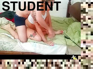 Big Ass Student Girl Knows How To Ride A Big Penis