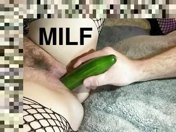 Fucked with cucumber until I squirt!