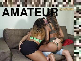 Amazing Threesome Sex With Two Gold Digger Brazilian Girls With Antonio Mallorca