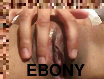 Ebony Teen Masturbates Early in the Morning