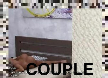 The Adventurous Couple: Cuckold, Watching His Wife Riding A Pillow-S53
