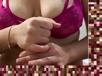 Dirty Talking Cuckold Hotwife tells you all about fucking the masseuse while you watch JOI Story