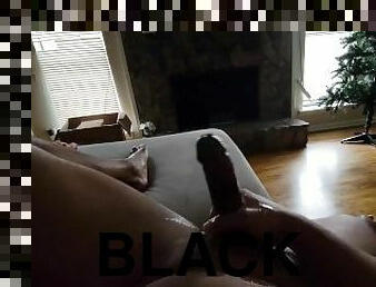 Black Dick Stroking In The Dark