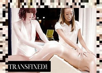 TRANSFIXED - Christy Love Encourages Trans Clients To Fuck During Nude Massage